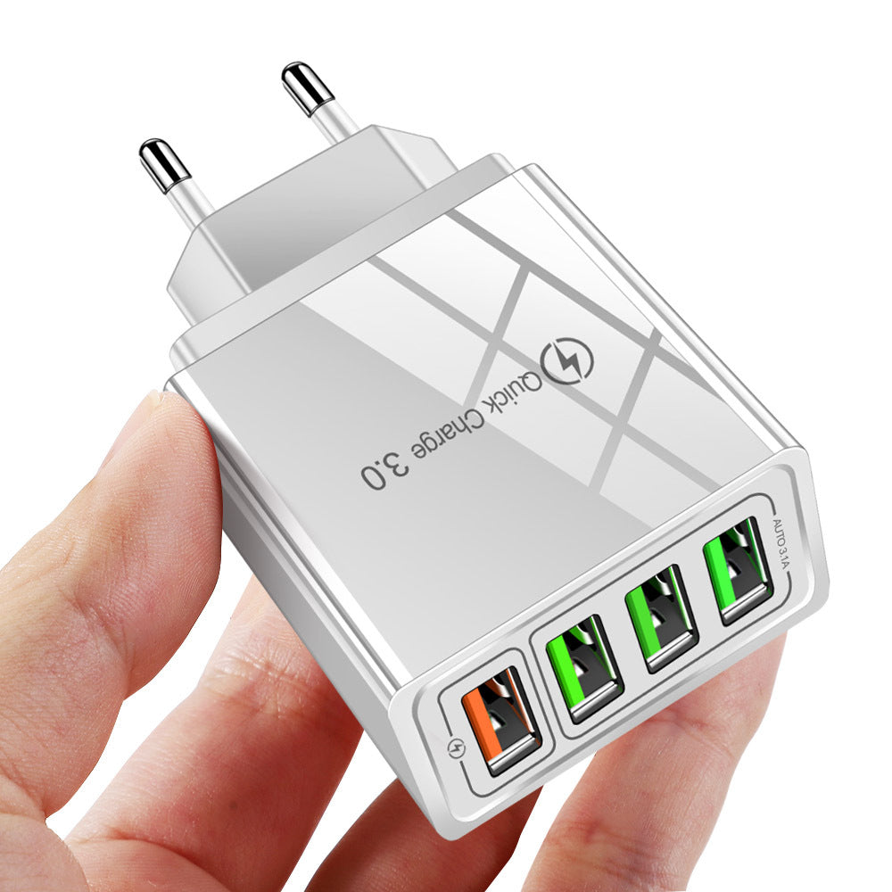 4-Port USB Fast Charger | Multi-Device Charging