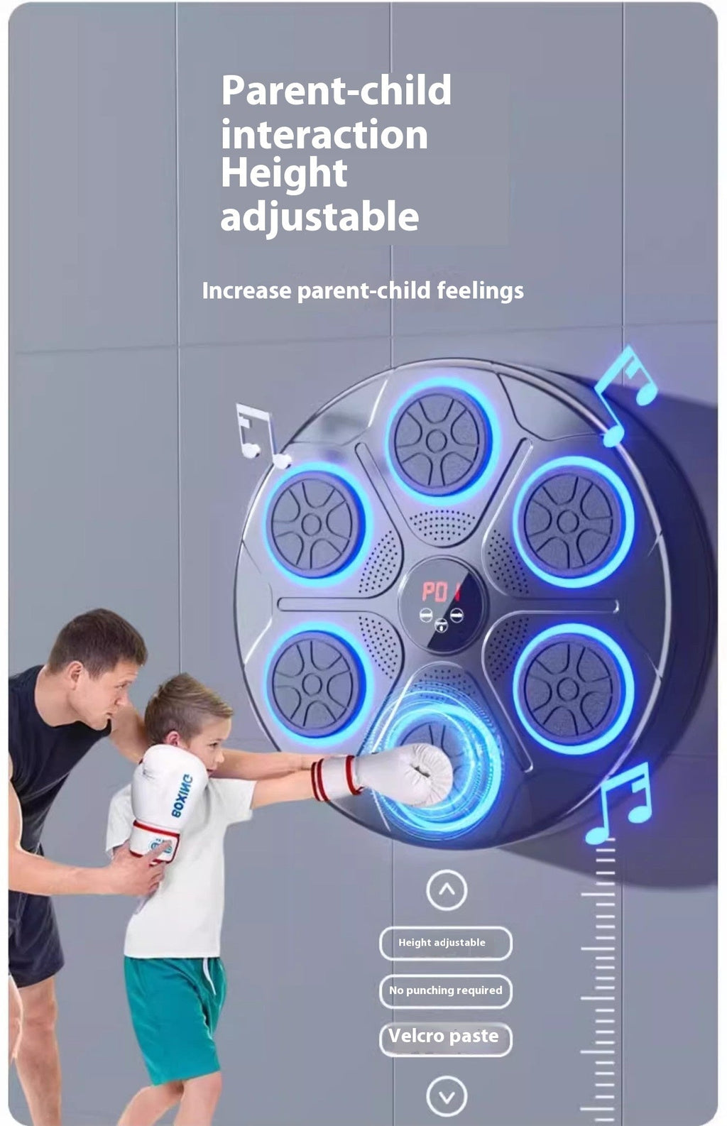 Music Boxing Machine Household With RGB Light Bluetooth-compatible