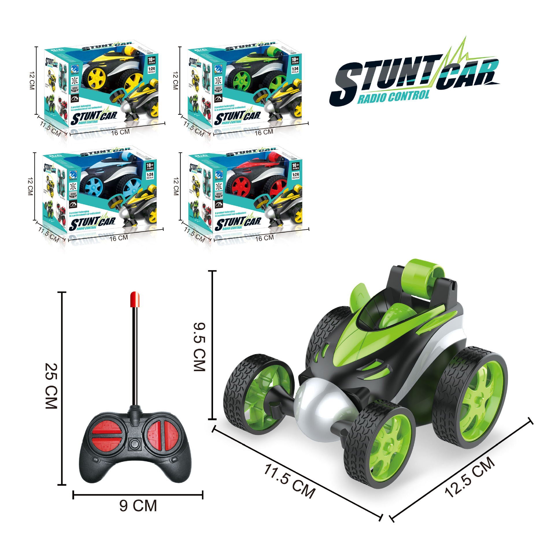 Electric Remote Control Dumper Stunt Car Toy Tumbling Stunt Double-Sided Car Electric Children's Toys eprolo