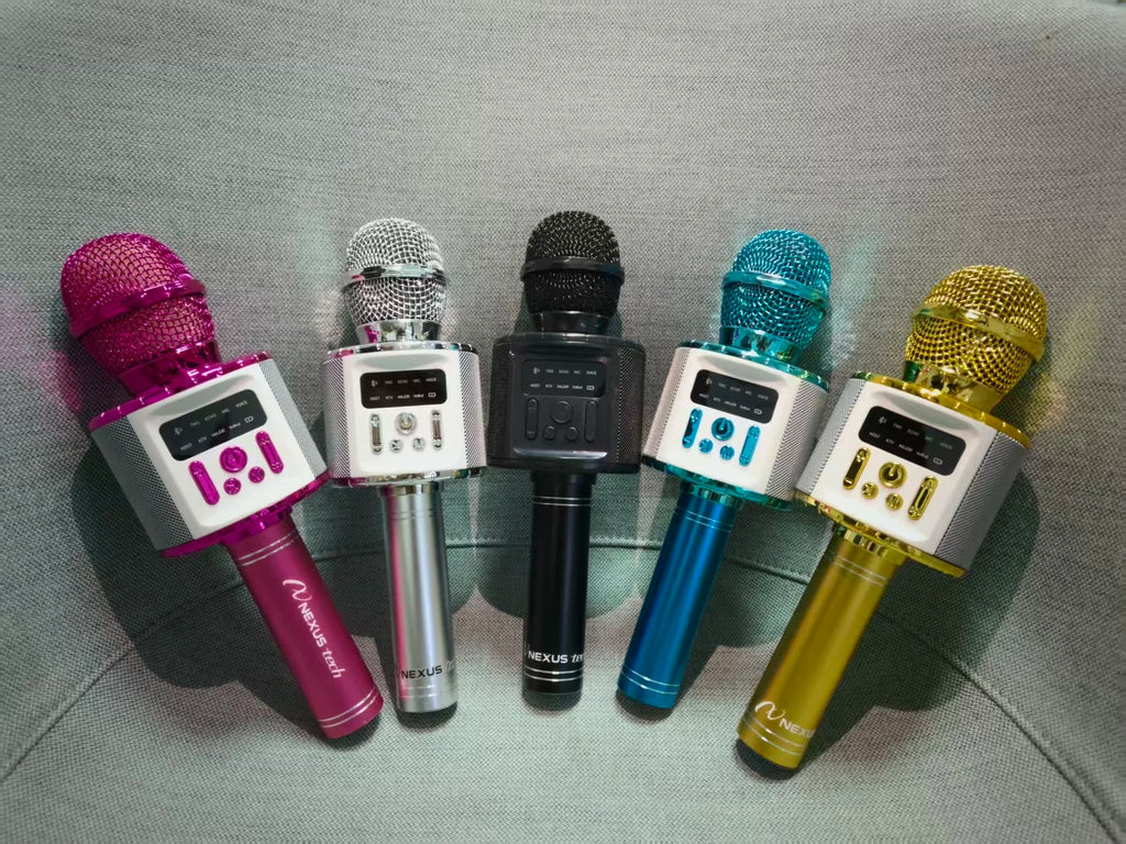 Wireless Bluetooth Karaoke Microphone with RGB Lights