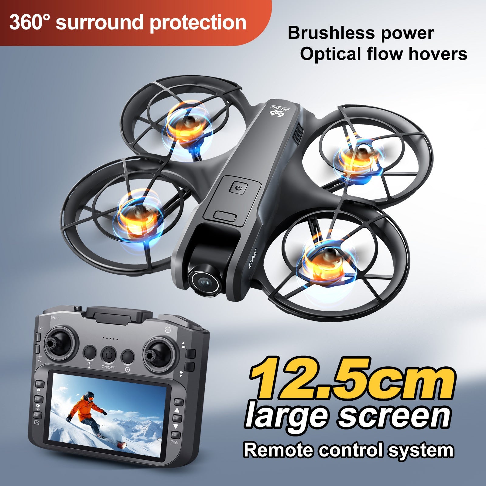 Motor Drone with Screen GPS Aerial Photography Foldable Remote Control Aircraft eprolo