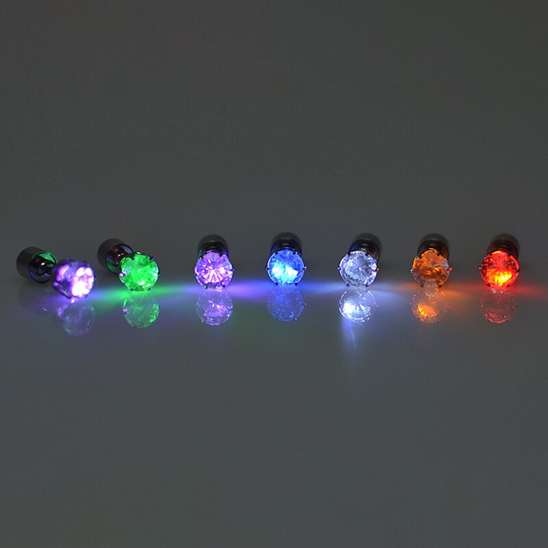 Fashion LED Earring Light Up Bright Earrings Glowing Ear Stud For DJ Dance Party Bar Girl Women Earring 1 Pair eprolo