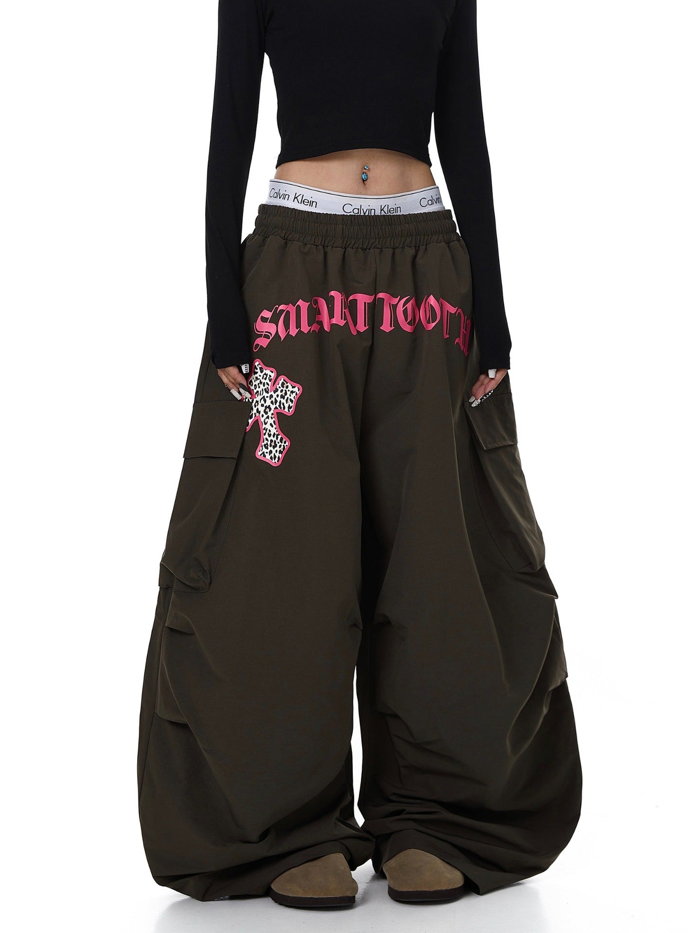 Cargo Pants Women Wide-Leg Pants Jazz Dance Knife Pants eprolo