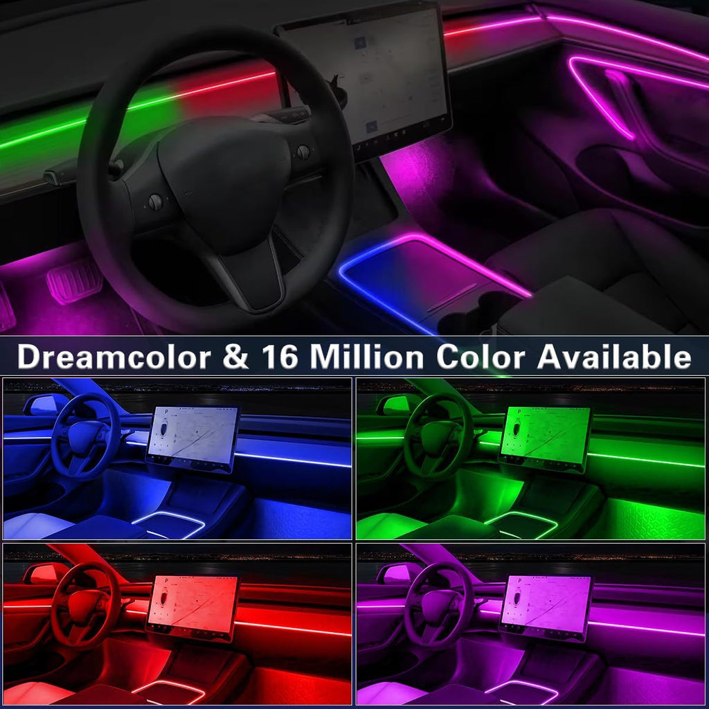 Suitable for 256 color dynamic light and shadow ambient lighting in cars universal car models with added welcome lights eprolo