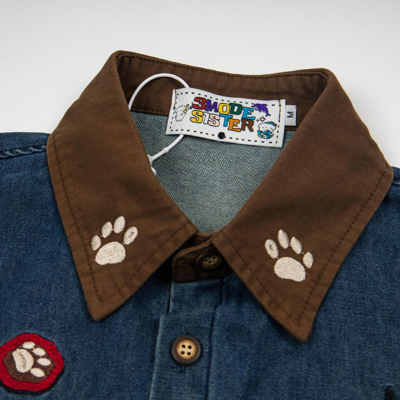 Cloth Embroidered Music Cat Cowboy Shirt