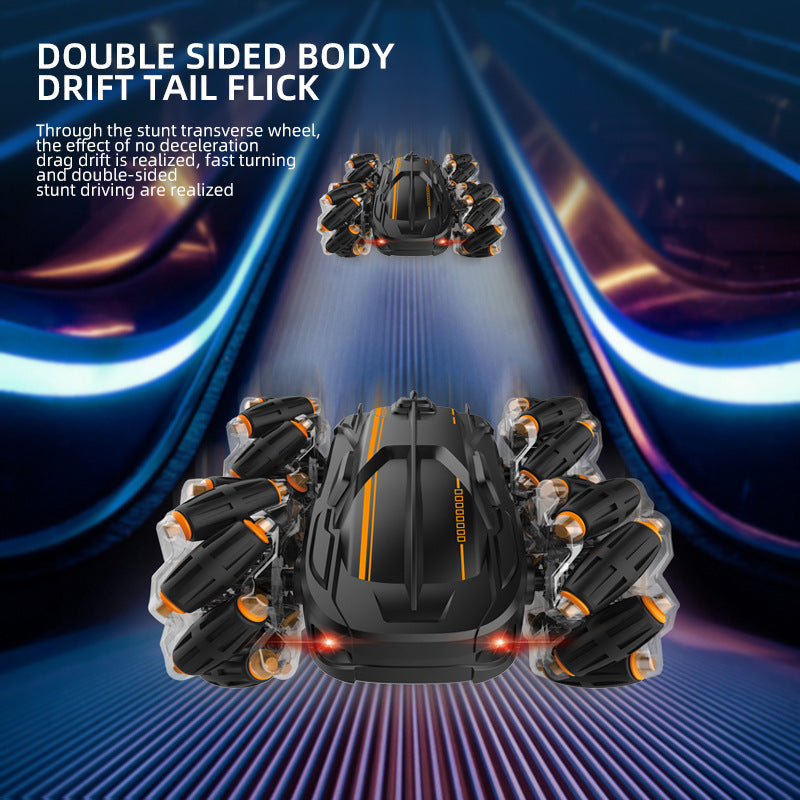 Drift Racing Remote Control Double-Sided Stunt Rampage Light Charging High-Speed Off-Road Vehicles Children's Toys eprolo
