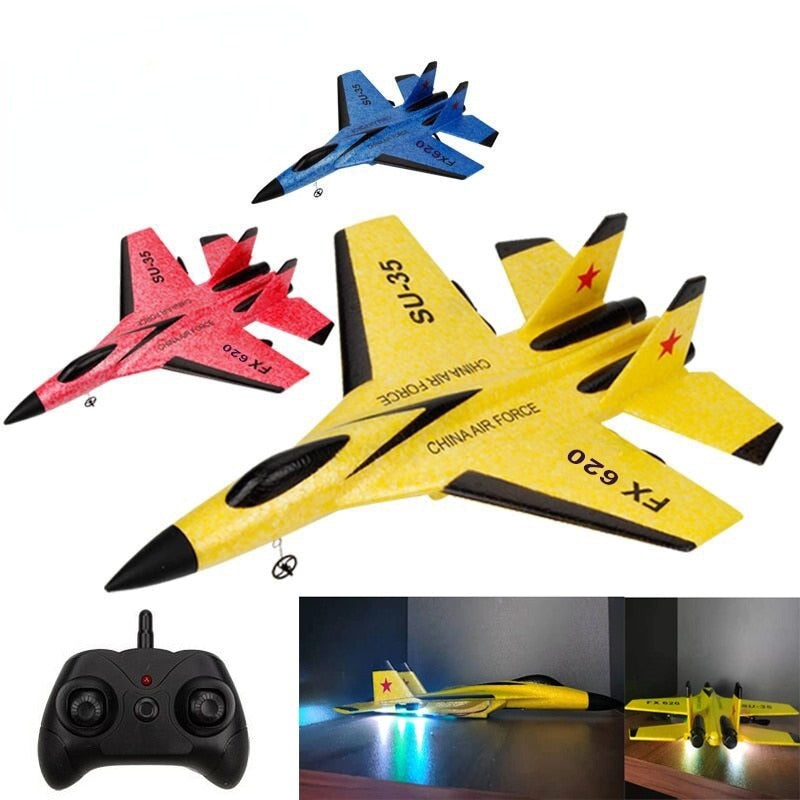 RC Foam Aircraft SU-35 Plane 2.4G Radio Control Glider Remote Control Fighter Plane Glider Airplane Foam Boys Toys for Children eprolo