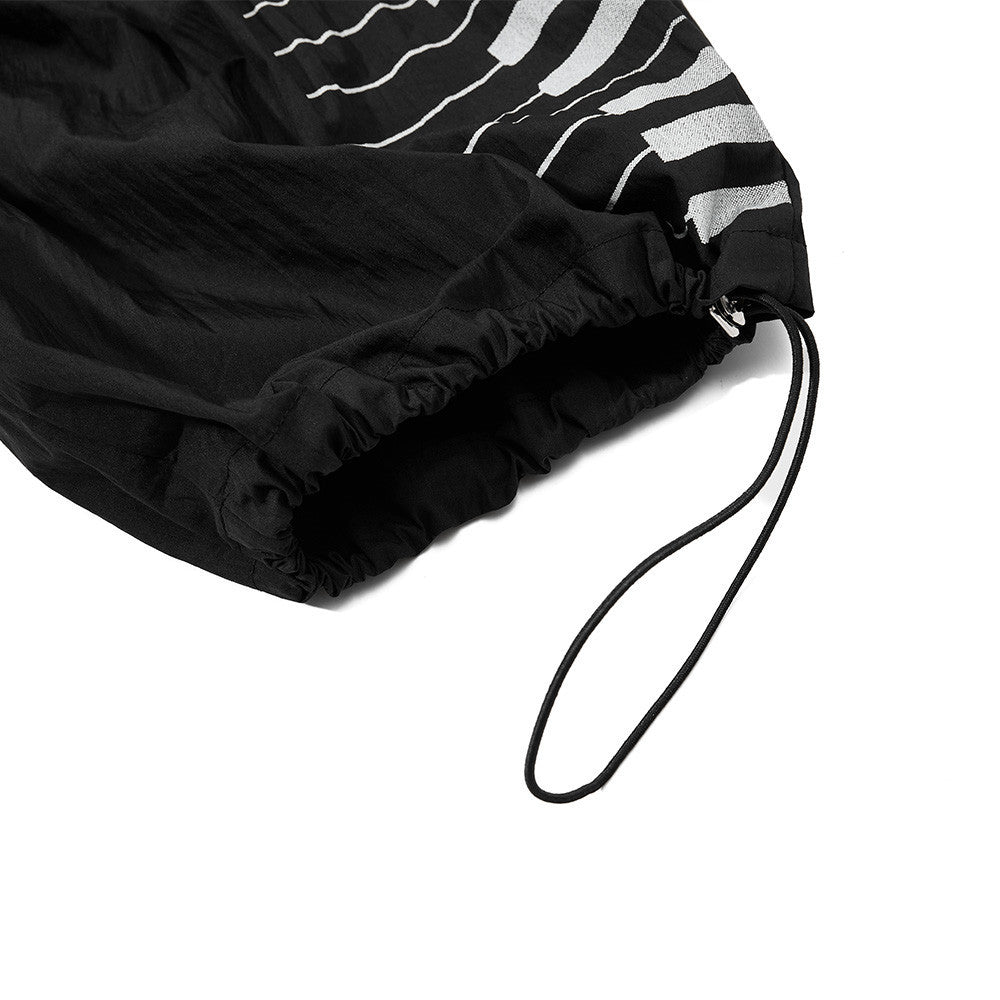 Piano key note printing curved knife wide leg pants product photo