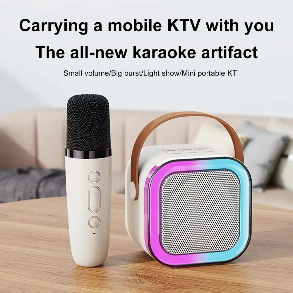 K12 Portable Bluetooth Karaoke Speaker with Wireless Microphone(s) & LED Lights product photo