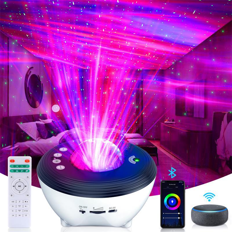 Atmosphere Light Cornucopia Music Northern Lights Star Light White Noise Laser Bluetooth Music Star Projection Light eprolo