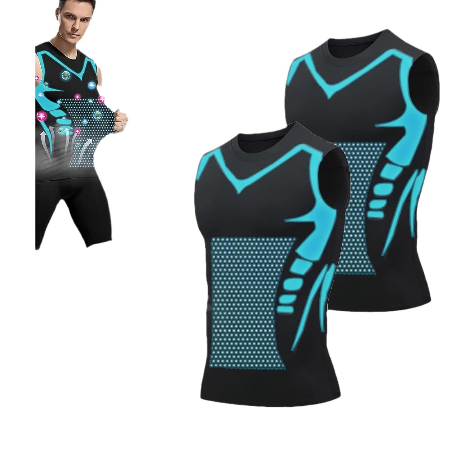 Quick-dry Men's Sports Fitted Short Sleeve Highly Elastic Breathable Moisture-wicking Fitness Training Vest eprolo