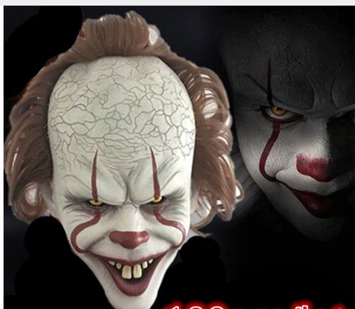 Stephen  Horror Clown Joker Mask Clown Mask Halloween Cosplay Costume Props