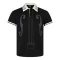 Music note printed short sleeved polo shirt eprolo