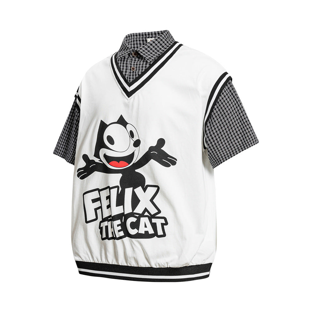 Fake two polo shirts