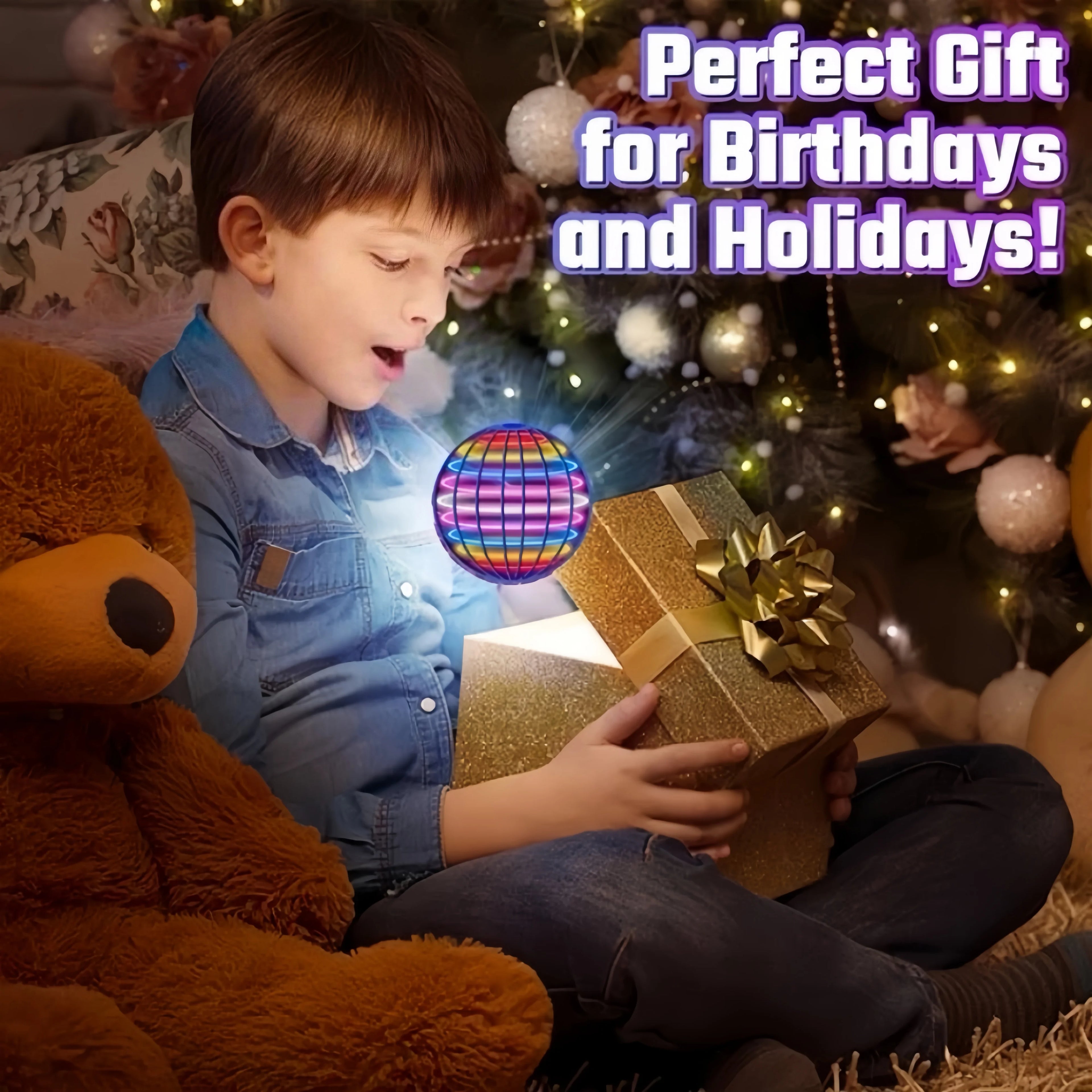 Flying Ball Boomerang Flyorb Magic With LED Lights Drone Hover Ball Fly Nova Orb Flying Spinner Fidget Toys Children Gift eprolo