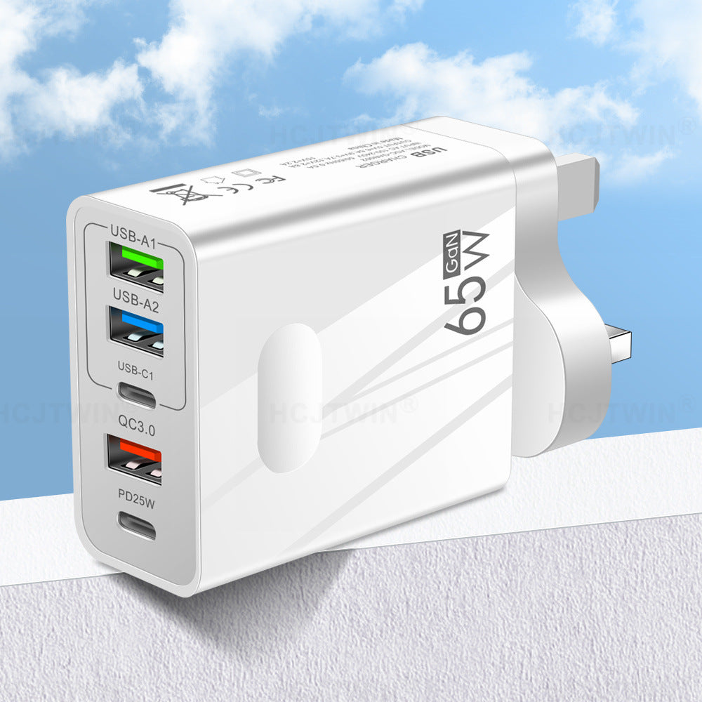 65W Multi-Port USB-C & USB Fast Charger