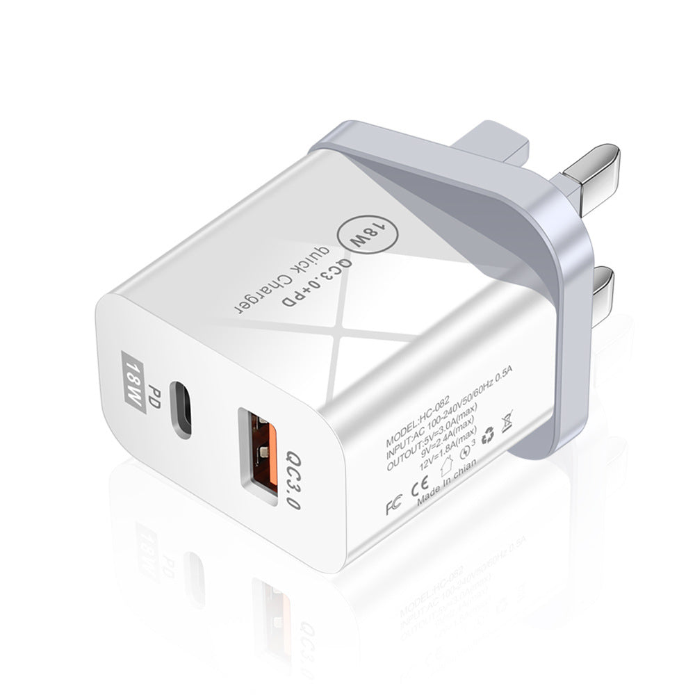 18W QC3.0 + PD Fast Charger | USB-A & USB-C