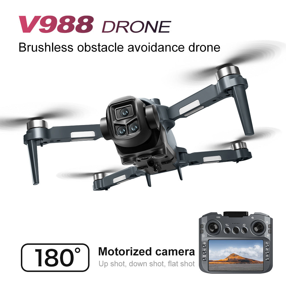 Drone with Triple Cameras, Screen, Optical Flow Positioning, 8K HD Aerial Photography, Obstacle Avoidance Flying Device eprolo