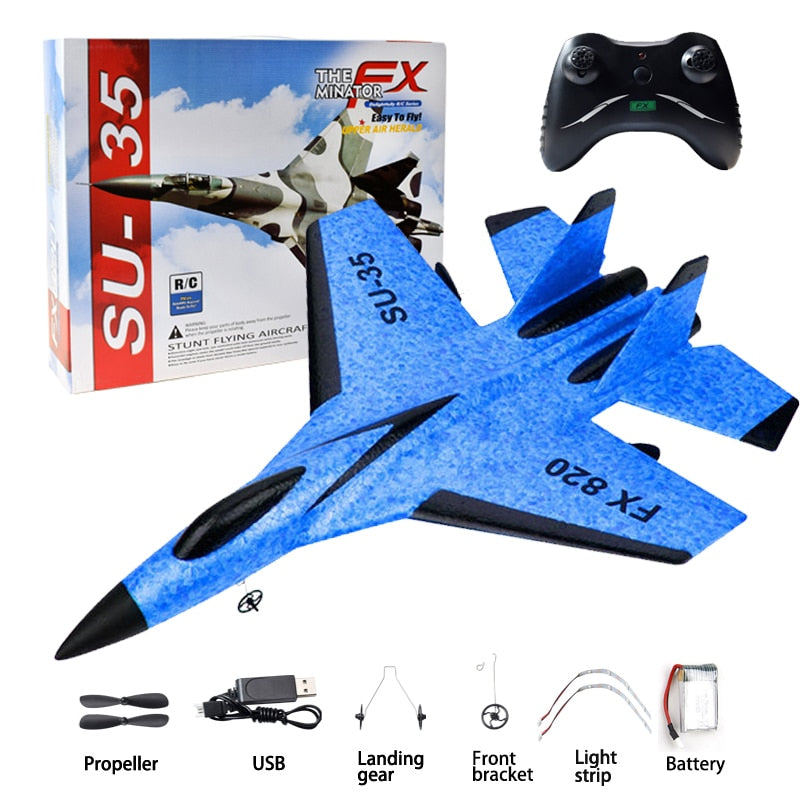 RC Foam Aircraft SU-35 Plane 2.4G Radio Control Glider Remote Control Fighter Plane Glider Airplane Foam Boys Toys for Children eprolo