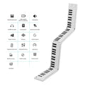 MIDIPLUS 88 Keys Foldable Electronic Piano Portable Keyboard 128 Tones Rhythm 30 Demo Songs Built-in Battery with Sustain Pedal eprolo
