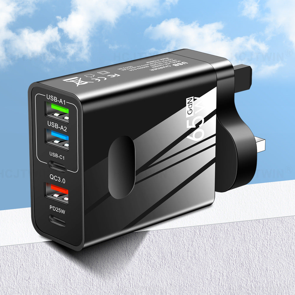 65W Multi-Port USB-C & USB Fast Charger