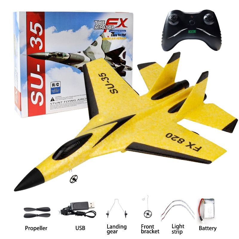 RC Foam Aircraft SU-35 Plane 2.4G Radio Control Glider Remote Control Fighter Plane Glider Airplane Foam Boys Toys for Children eprolo