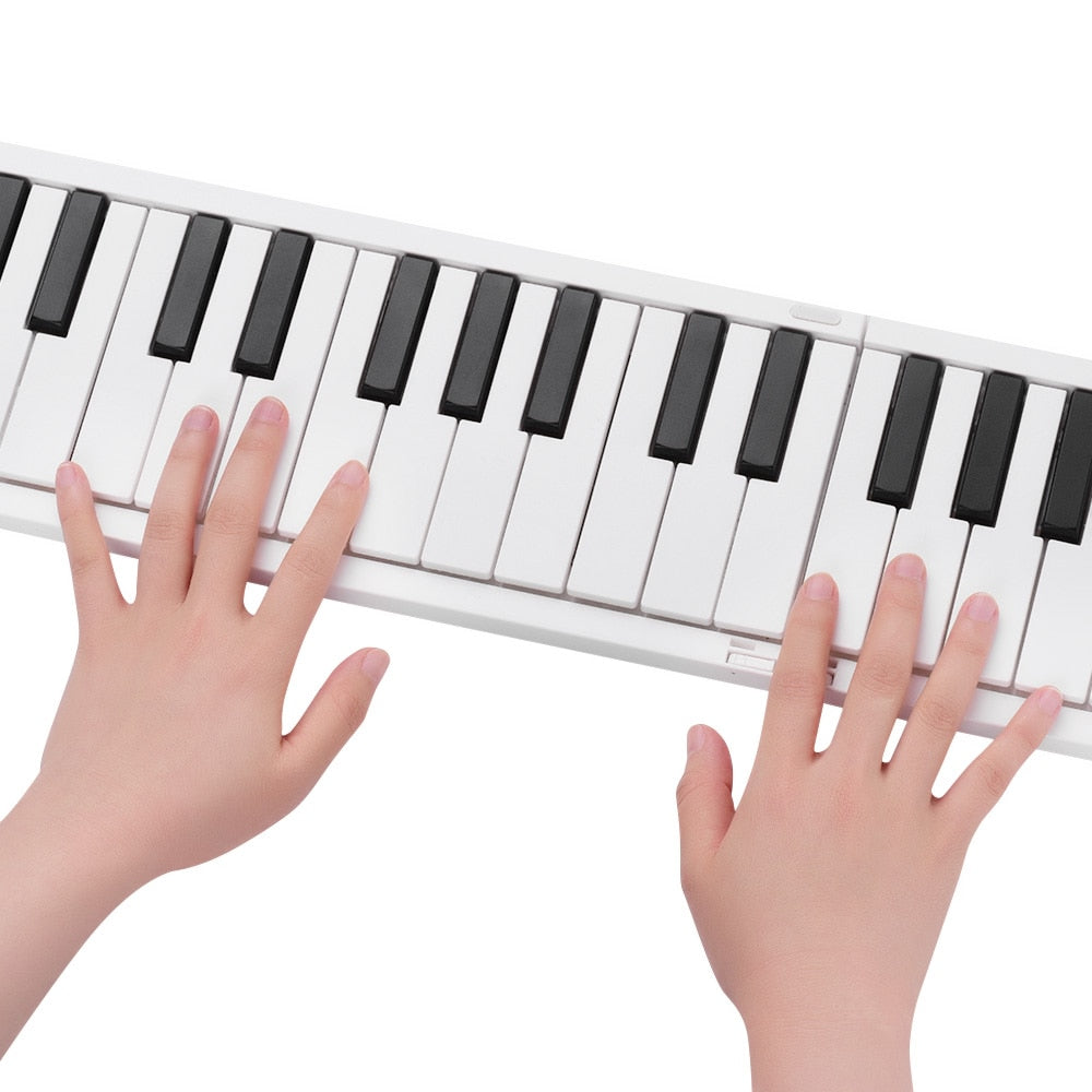 MIDIPLUS 88 Keys Foldable Electronic Piano Portable Keyboard 128 Tones Rhythm 30 Demo Songs Built-in Battery with Sustain Pedal eprolo