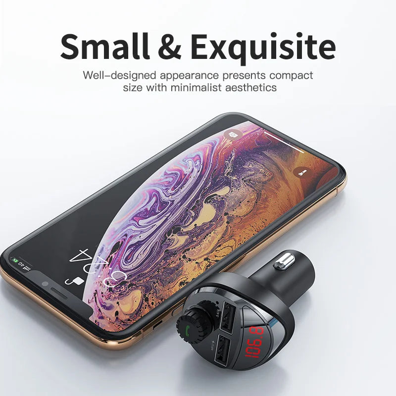 KUULAA FM transmitter with TF card and MP3 features