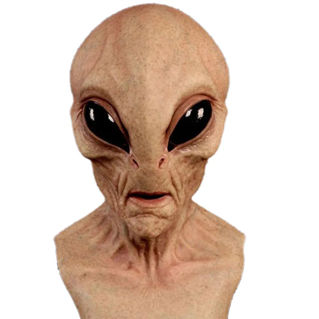 Halloween Alien Mask Scary Horrible Big Eyes Horror Alien Mask Full Head Latex Mask