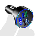 2-PACK PBG 4-Port USB Car Charger with LED Voltage Display - Universal Fuchsia Electra