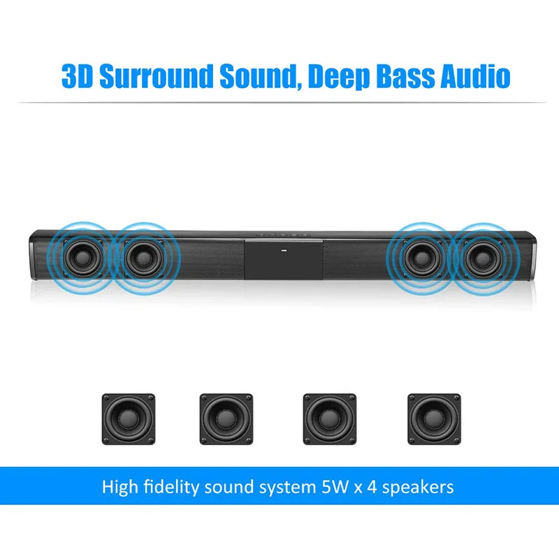 20W Bluetooth TV Sound Bar