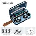 F9-10 TWS wireless Bluetooth earbuds with LED display