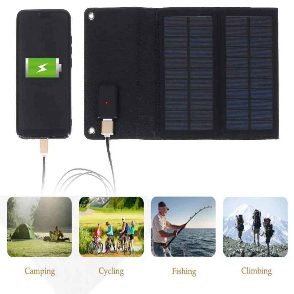 Portable Solar Panel with USB Charging for Cell Phone