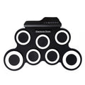 Portable 7-Pad Roll-Up Electronic Drum Set with Headphone Output