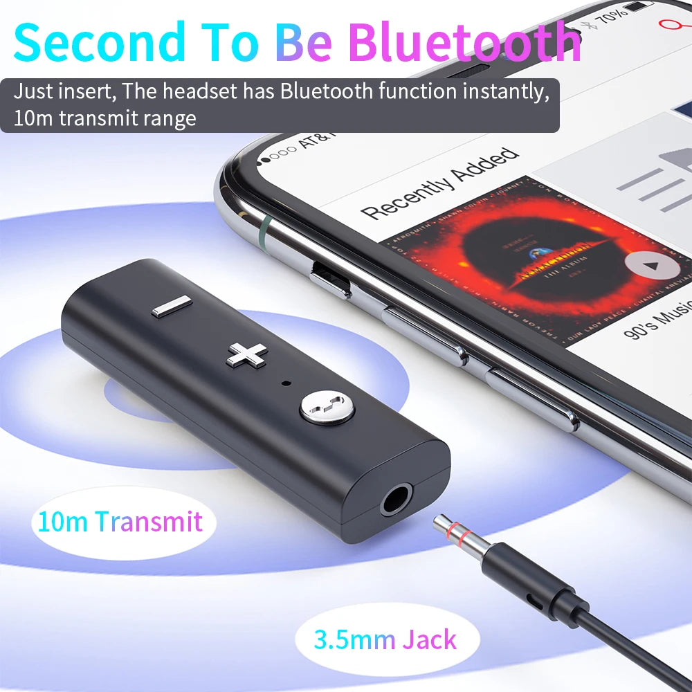 Bluetooth 5.0 receiver for 3.5mm audio