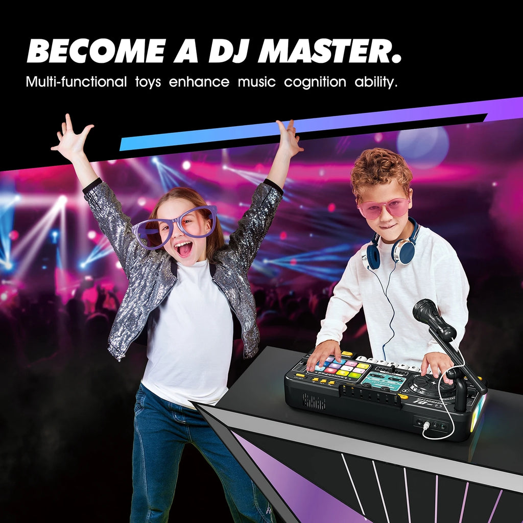 Kids DJ Mixer Toy with Sound Effects and Optional Bluetooth