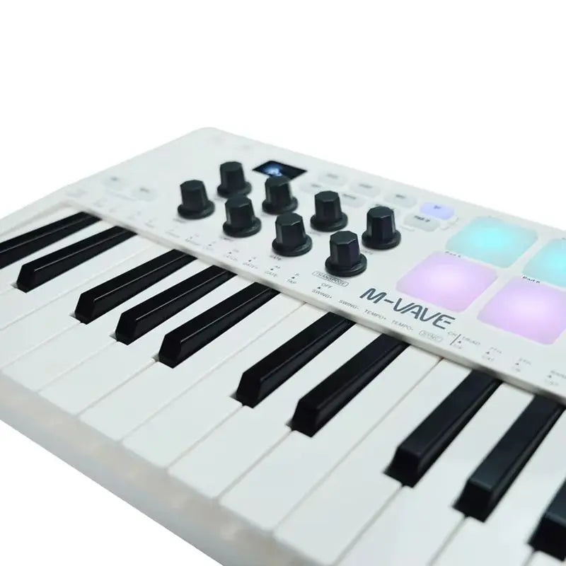 M-VAVE SMK-25 Portable MIDI Keyboard Controller with RGB Drum Pads