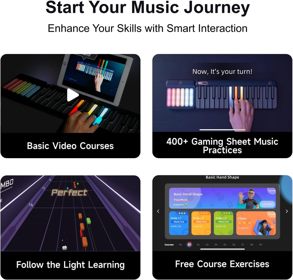 Smart Piano Keyboard with MIDI Controller