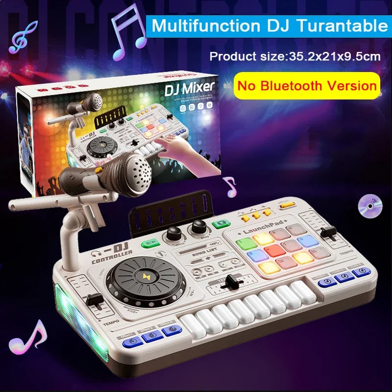 Kids DJ Mixer Toy with Sound Effects and Optional Bluetooth