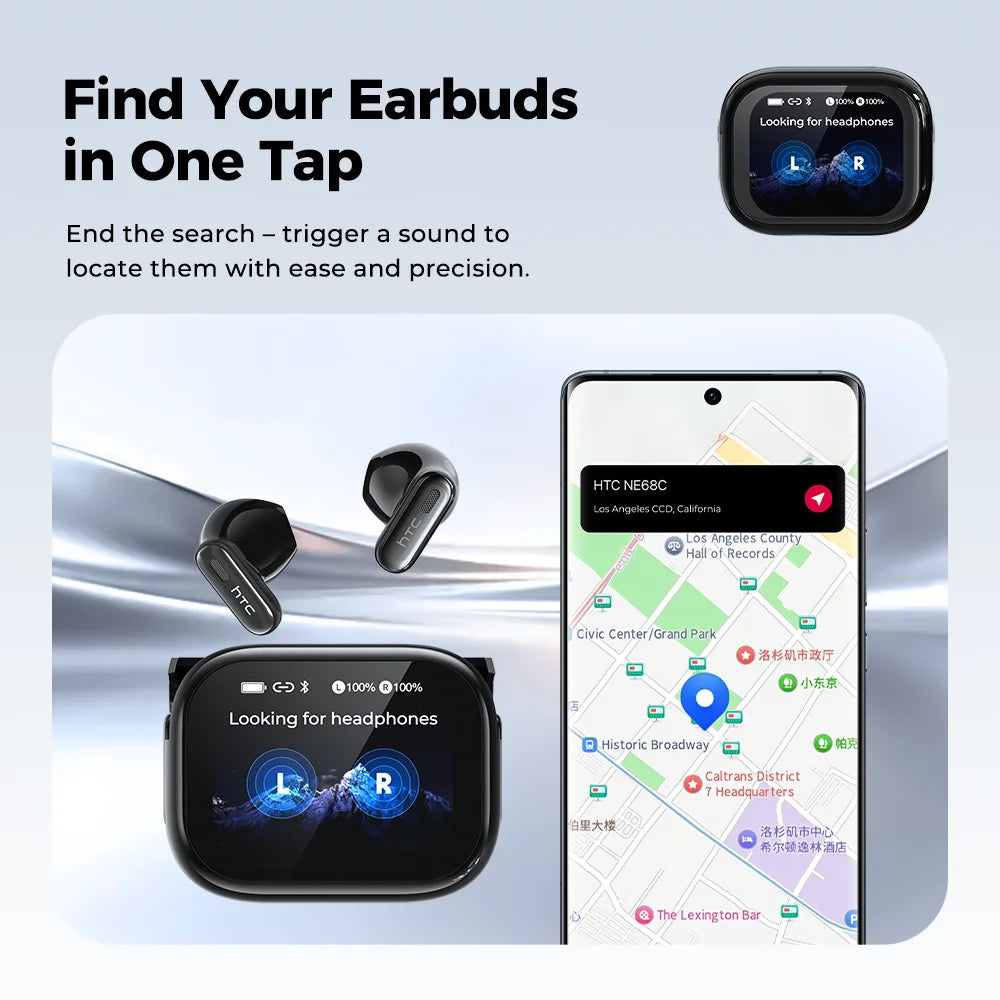 HTC NE68 Wireless Bluetooth Headphones with AI Translation