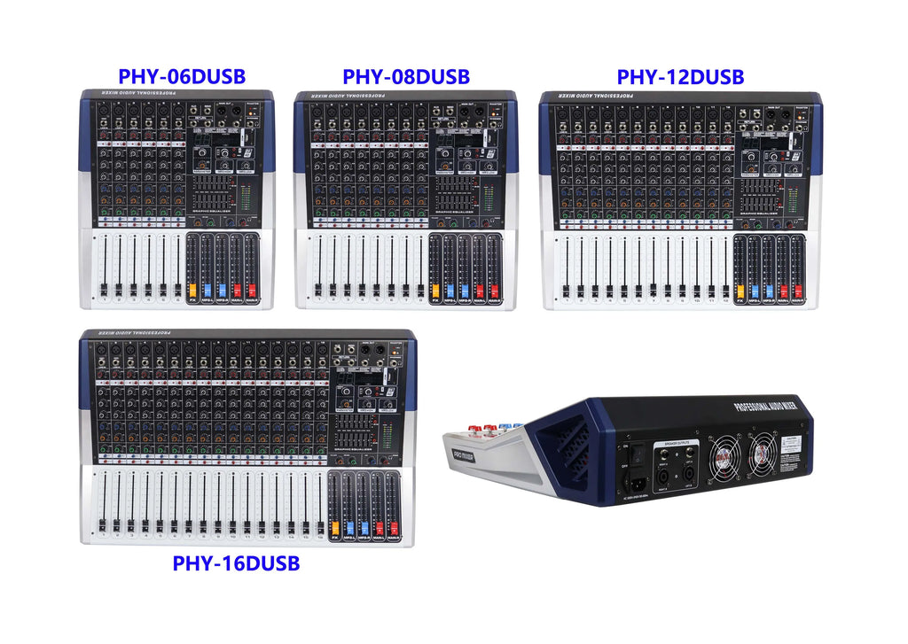 16-Channel 350W Audio Mixer Amplifier with DSP Effects