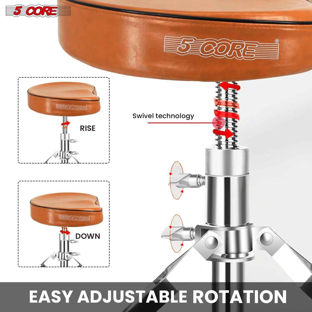 5Core Drum Throne Padded Guitar Stool Saddle Drummer Seat for Adults &