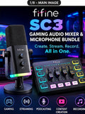 FIFINE SC3 Gaming Audio Mixer & Microphone Streaming Bundle photo showing fifine sc3 gallery