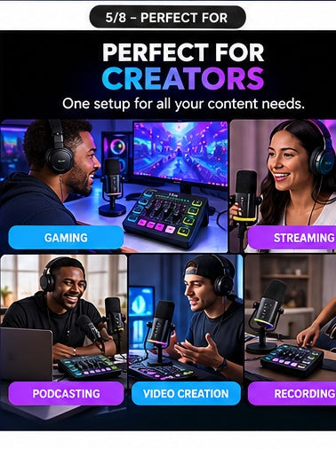 FIFINE SC3 bundle for gaming, streaming, podcasting, video creation and recording