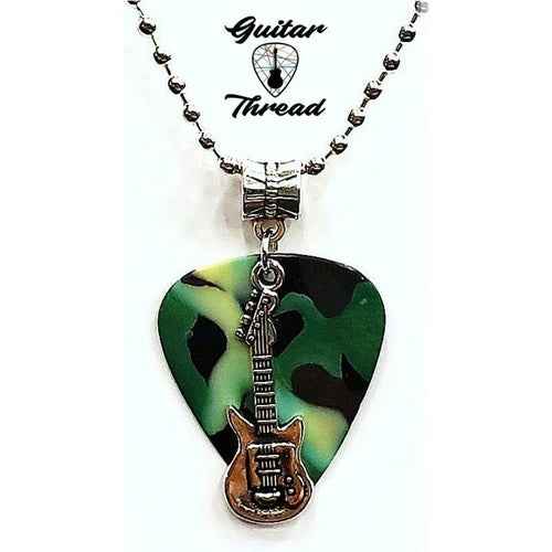 Handmade Guitar Pick Necklace | Guitar Charm Necklace