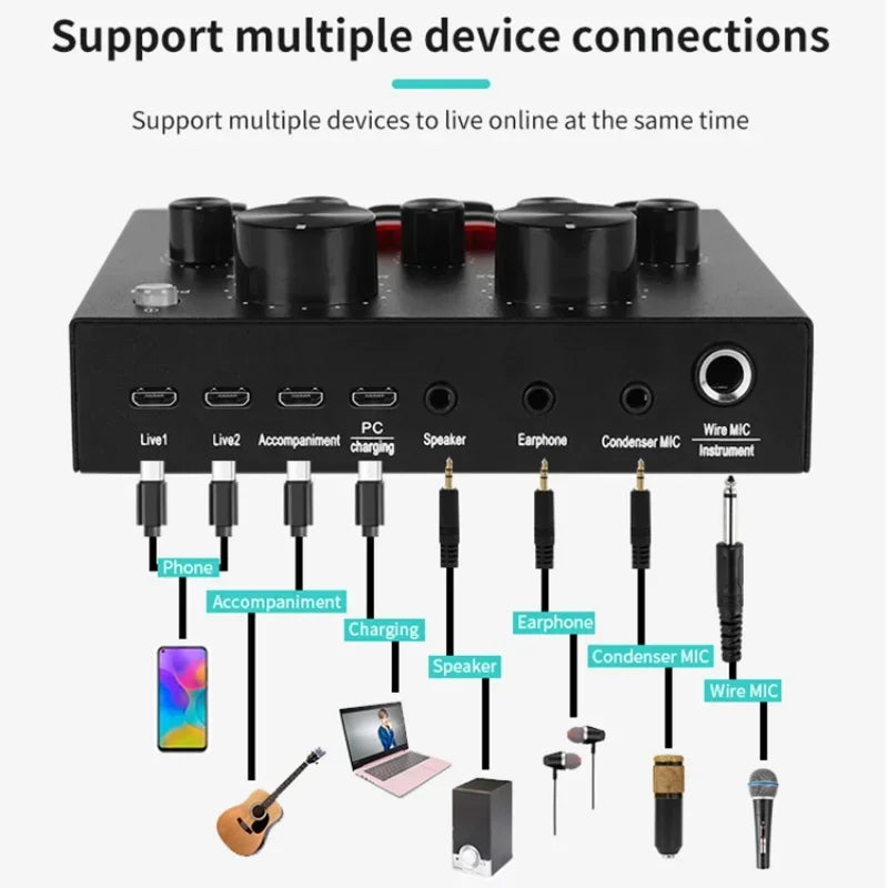 V8 sound card podcast streaming kit