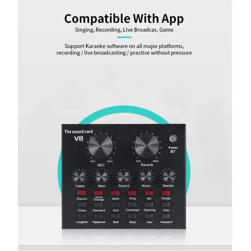 V8 sound card podcast streaming kit
